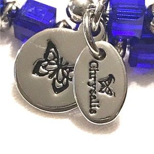 Chrysalis earth blue beaded wrap bracelet